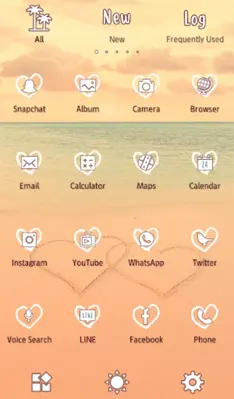 Heart Sunset Theme +HOME android App screenshot 2